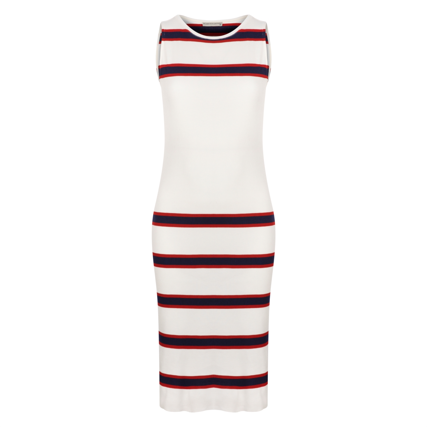 ÇİZGİ DETAYLI MİDİ BOY DAR ELBİSE