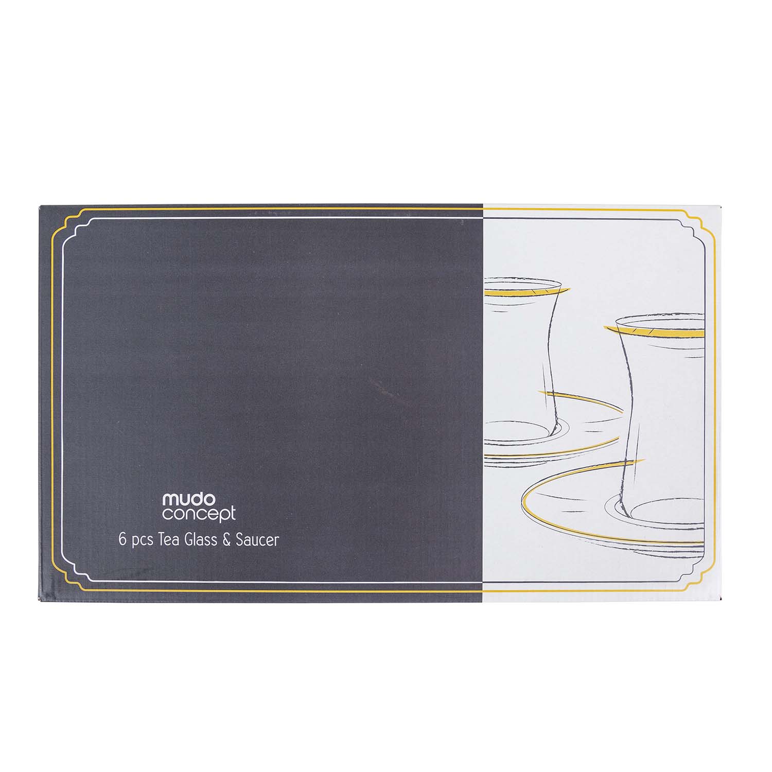 BLACK LINE 12 PARÇA ÇAY BARDAĞI & TABAĞI SETİ