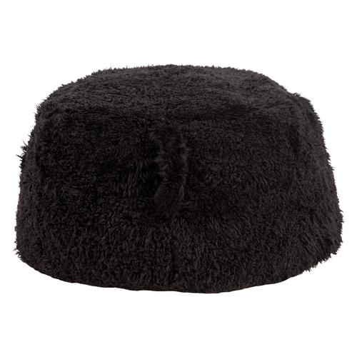  SARNIA SİYAH KÜRKLÜ PUF