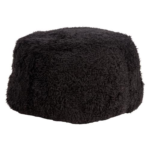  SARNIA SİYAH KÜRKLÜ PUF