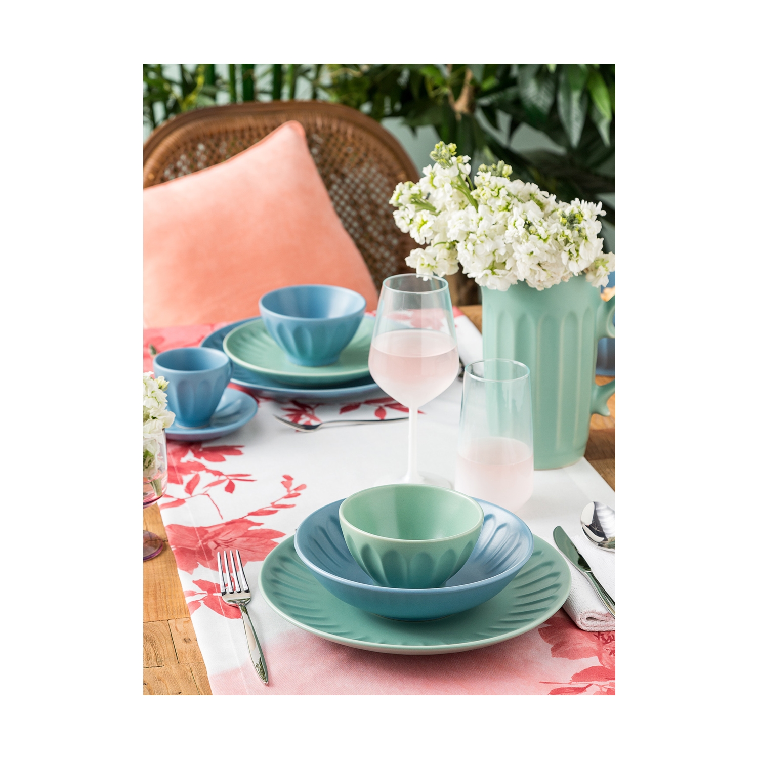 FLORA RUNNER PEMBE 50x150 CM