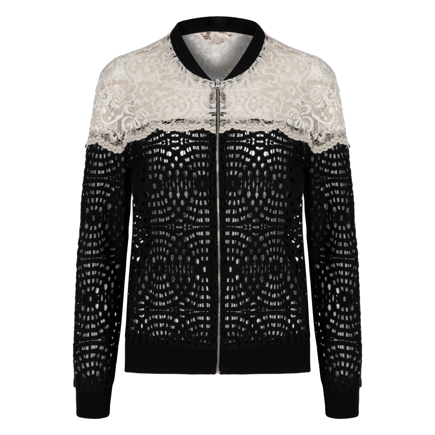 DANTEL DETAYLI BOMBER CEKET