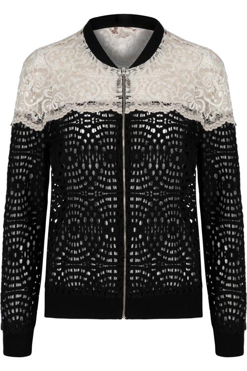  DANTEL DETAYLI BOMBER CEKET