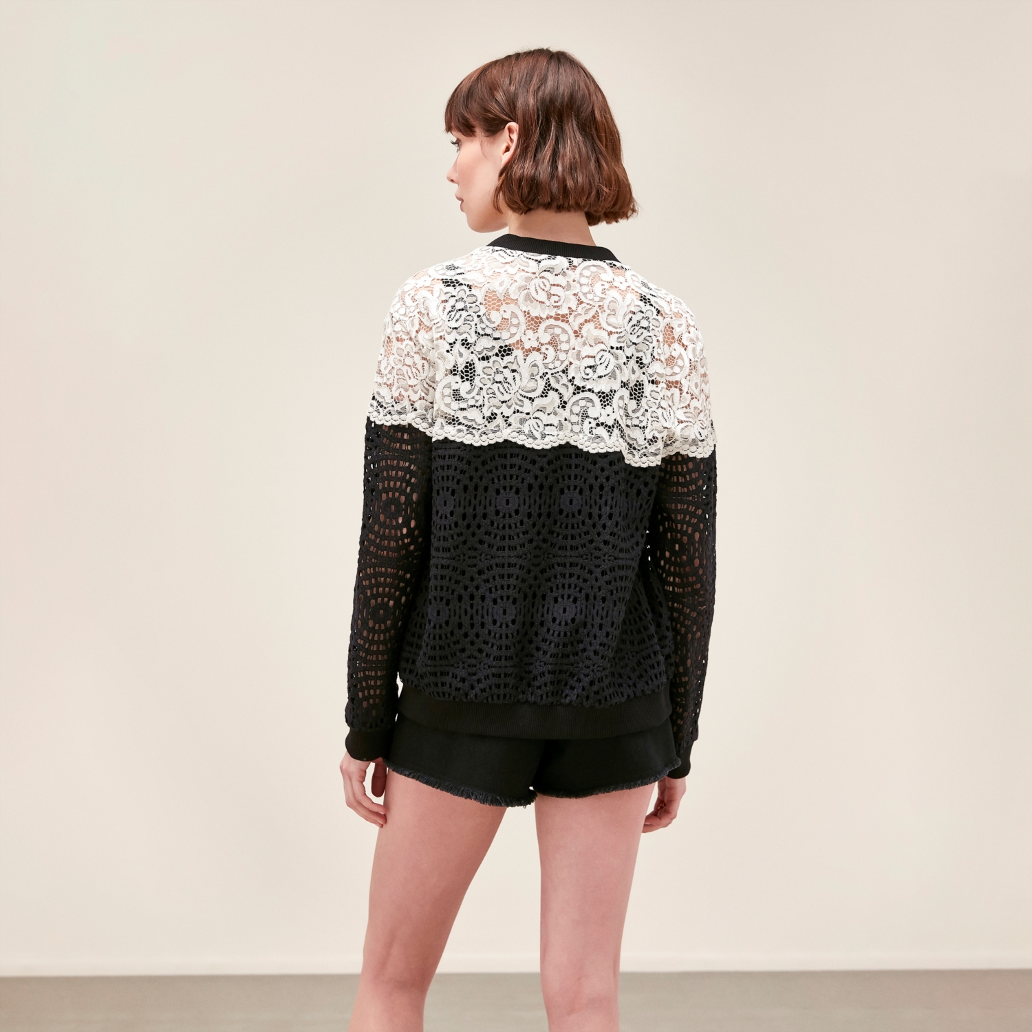 DANTEL DETAYLI BOMBER CEKET