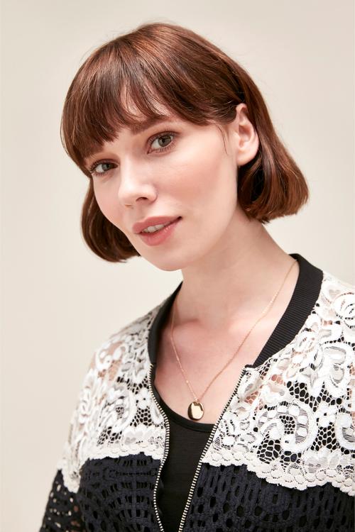  DANTEL DETAYLI BOMBER CEKET