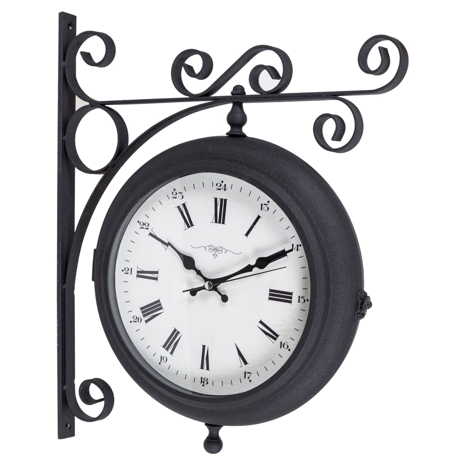 MAT SİYAH İSTASYON SAATİ 41X10X41