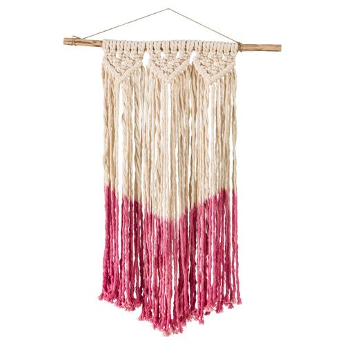  BUNGALOW MAKROME DUVAR DEKORU PEMBE 50X70CM