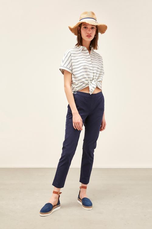  ÇİZGİ DETAYLI REGULAR CASUAL PAMUKLU GÖMLEK