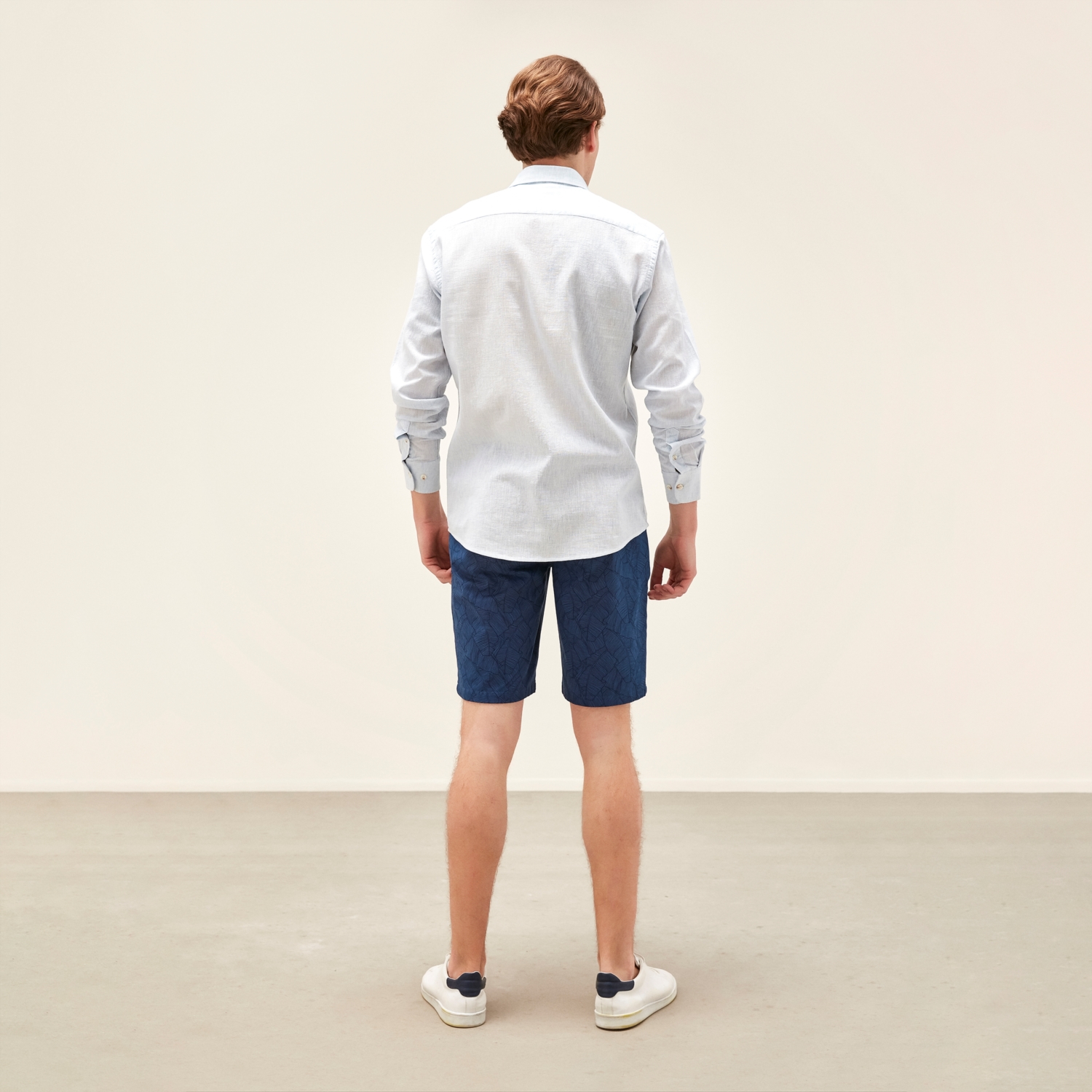 PAMUKLU KETEN REGULAR GÖMLEK