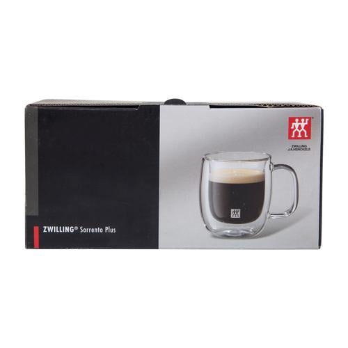  ZWILLING ÇİFT CAMLI KULPLU 2'Lİ ESPRESSO BARDAK SETİ - 80 ML