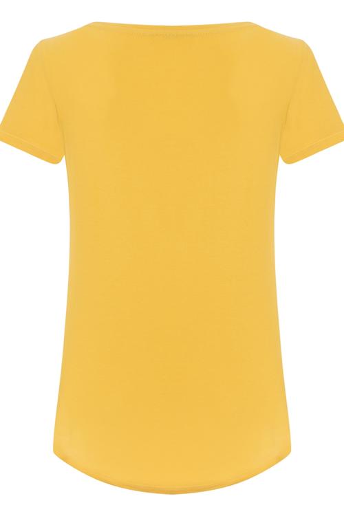  BASKILI PAMUKLU BİSİKLET YAKA T-SHIRT