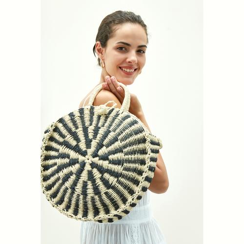  YUVARLAK HASIR EL ÇANTASI