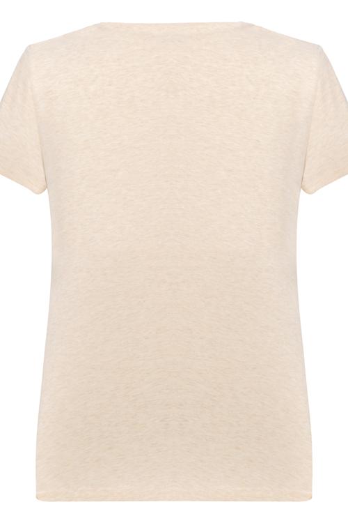  NAKIŞ DETAYLI BİSİKLET YAKA KISA KOLLU T-SHIRT