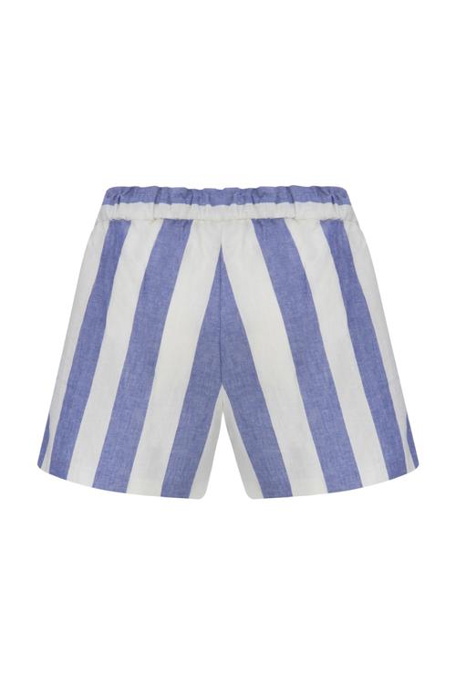  BELİ LASTİKLİ ÇİZGİLİ ŞORT