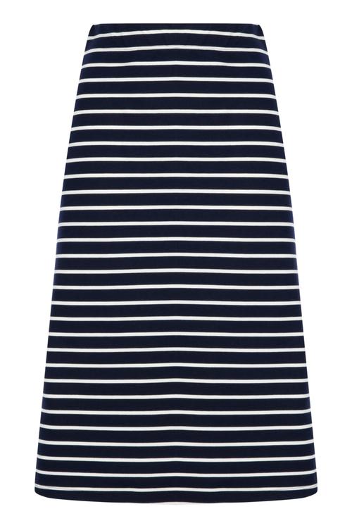  ÇİZGİ DETAYLI A FORM MİDİ BOY ETEK