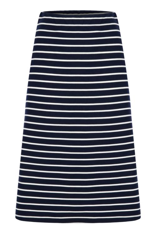  ÇİZGİ DETAYLI A FORM MİDİ BOY ETEK