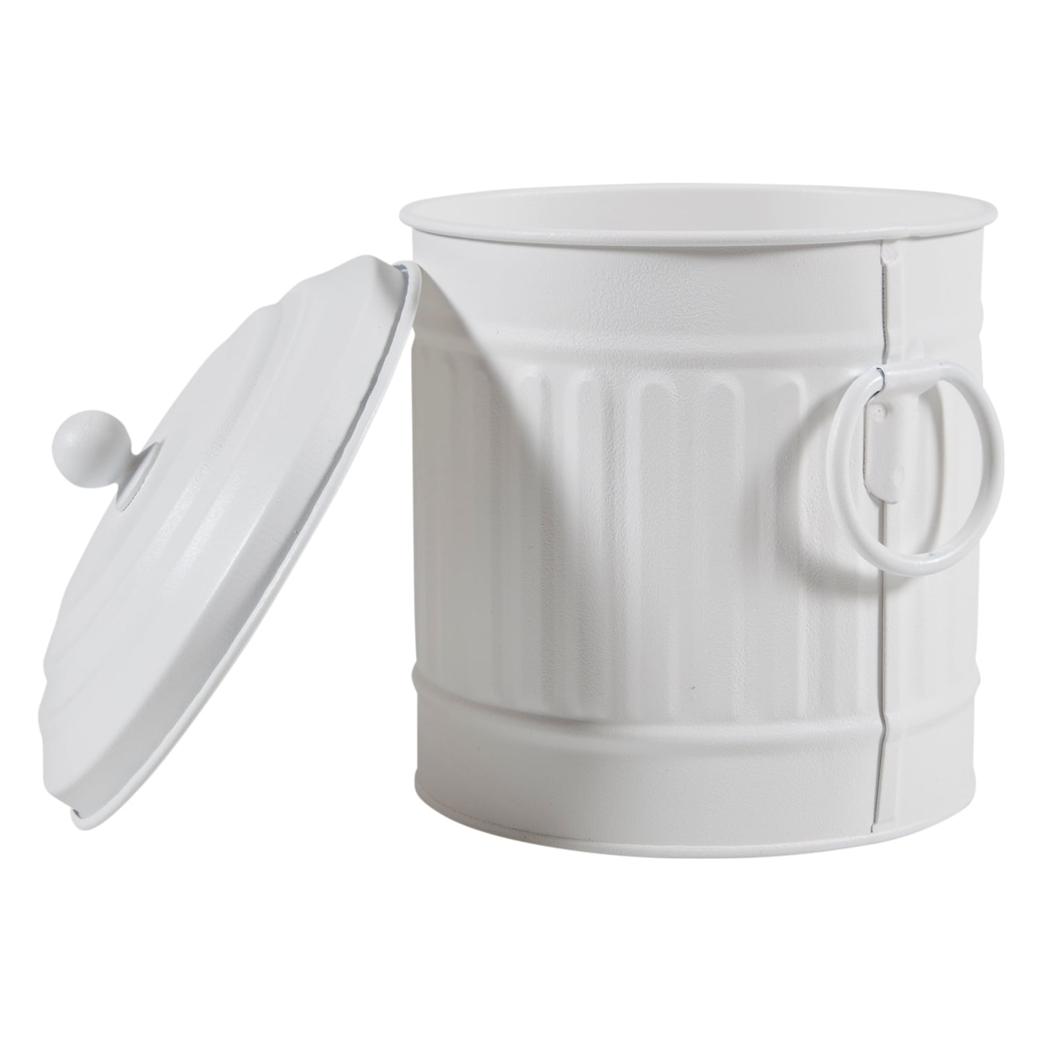 MİNİ ÇÖP  KOVASI MAT BEYAZ 3,5 LT V2