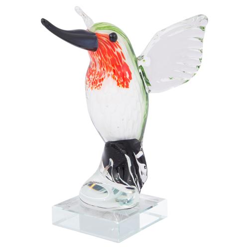  KUŞ CAM BİBLO 17x15x20 CM