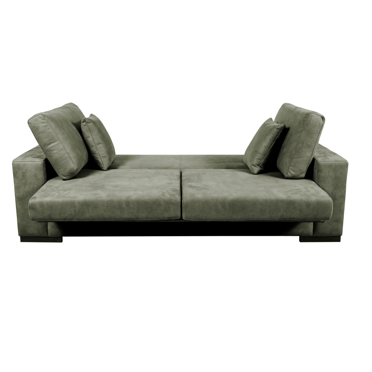 NEWPA YEŞİL NUBUK ÜÇLÜ YATAKLI KANEPE