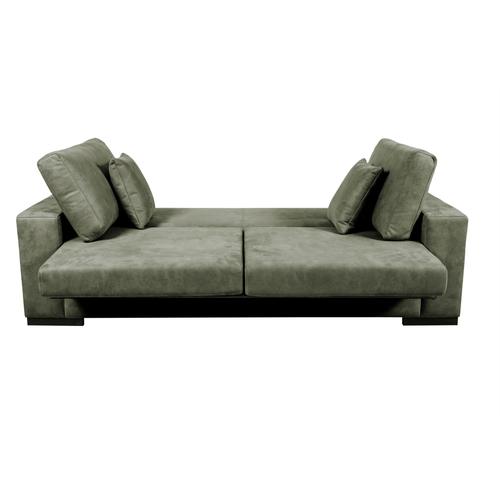  NEWPA YEŞİL NUBUK ÜÇLÜ YATAKLI KANEPE