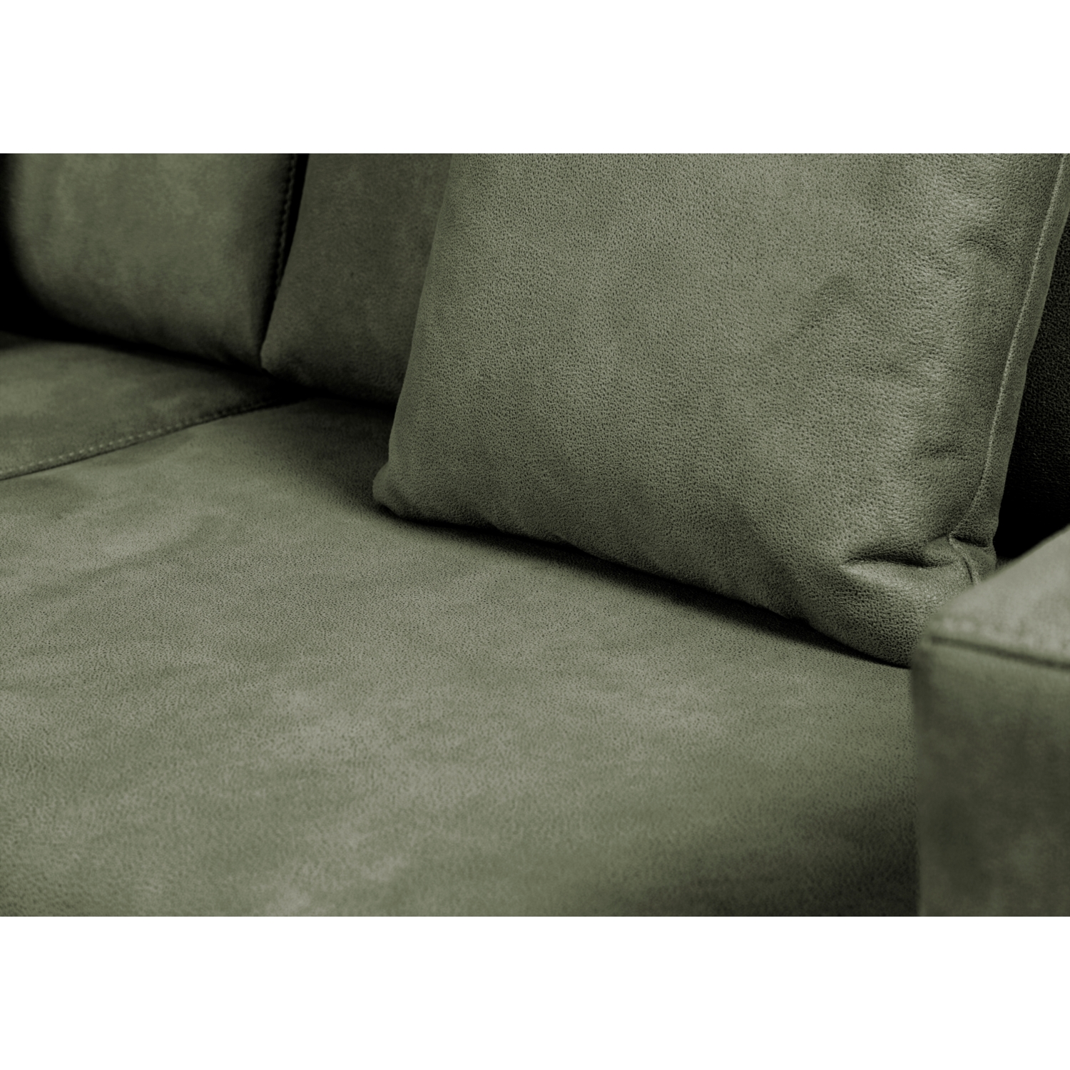 NEWPA YEŞİL NUBUK ÜÇLÜ YATAKLI KANEPE