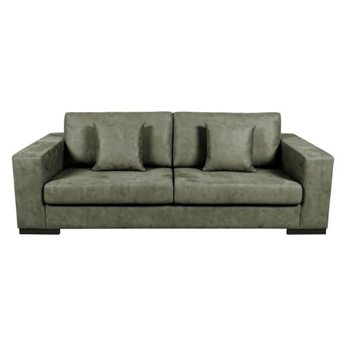  NEWPA YEŞİL NUBUK ÜÇLÜ YATAKLI KANEPE