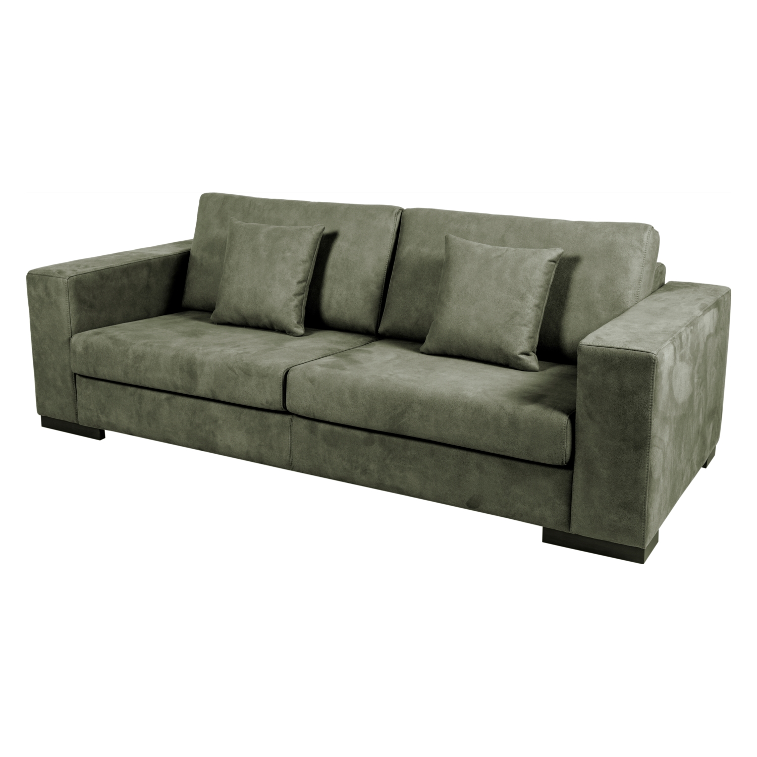 NEWPA YEŞİL NUBUK ÜÇLÜ YATAKLI KANEPE