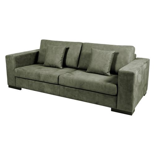  NEWPA YEŞİL NUBUK ÜÇLÜ YATAKLI KANEPE