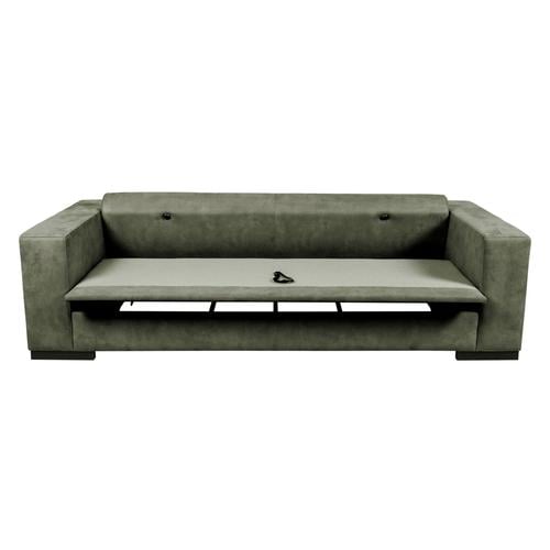  NEWPA YEŞİL NUBUK ÜÇLÜ YATAKLI KANEPE