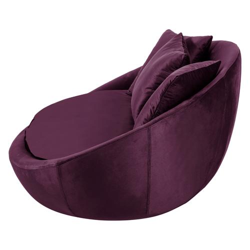  LOVELY MOR KADİFE DÖNER KOLTUK