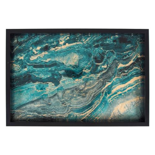  BLEU DEKORATİF TEPSİ 25X50CM