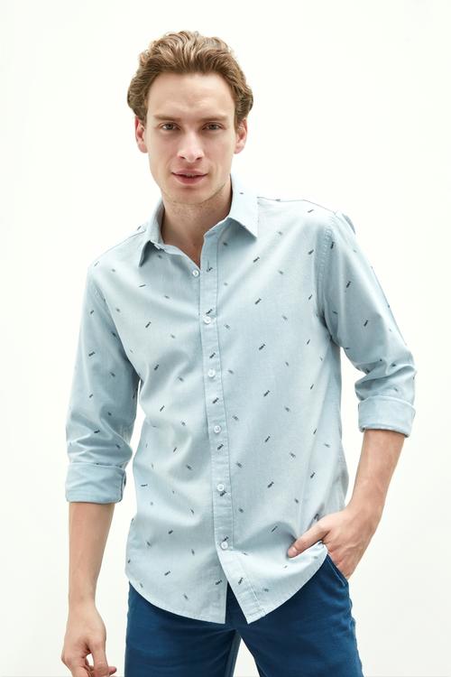  MARİN TEMALI REGULAR GÖMLEK