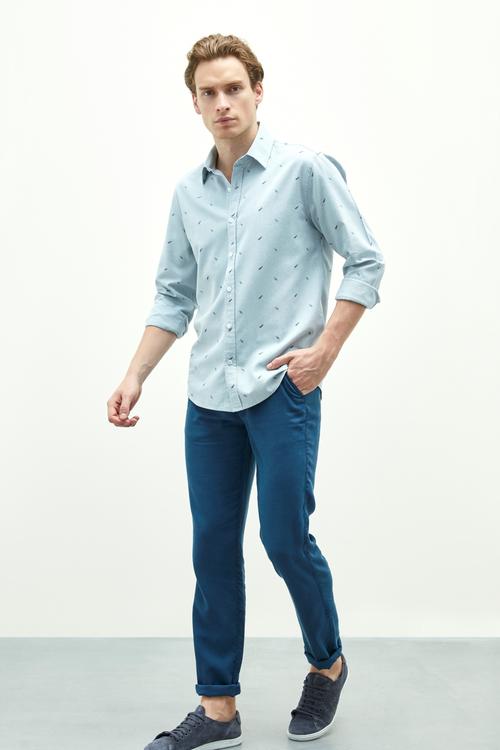  MARİN TEMALI REGULAR GÖMLEK