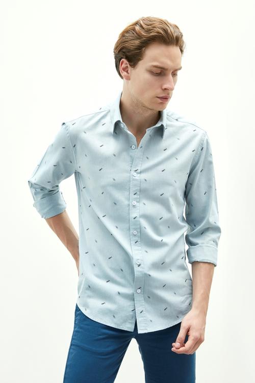  MARİN TEMALI REGULAR GÖMLEK