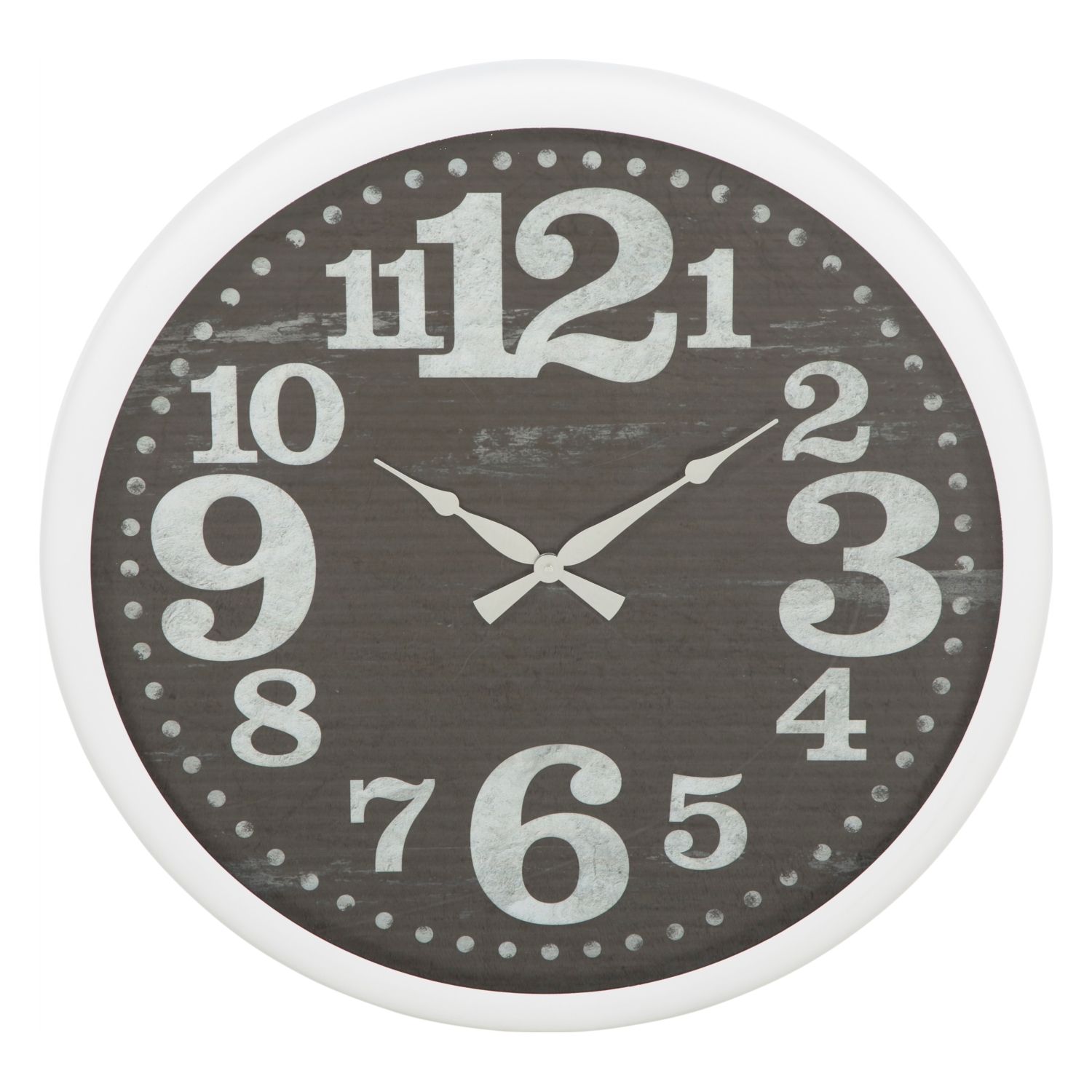 BLACK MAT BEYAZ DUVAR SAATİ 65 CM