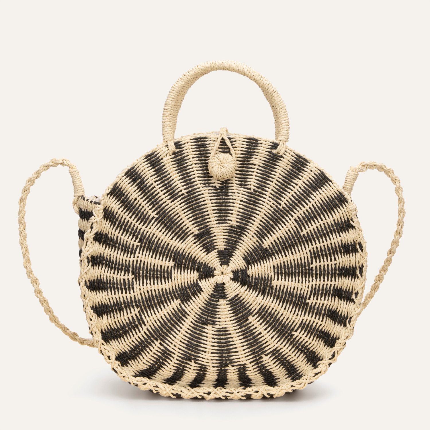 YUVARLAK HASIR EL ÇANTASI