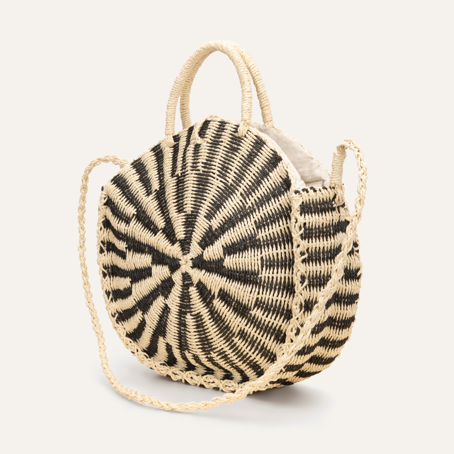 YUVARLAK HASIR EL ÇANTASI