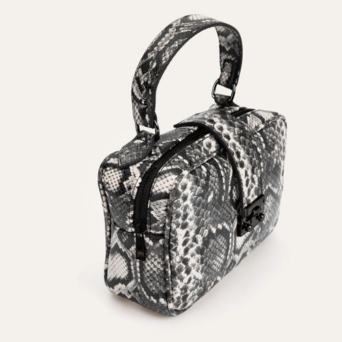  YILAN DERİSİ DESENLİ ÇAPRAZ ASKILI EL ÇANTASI