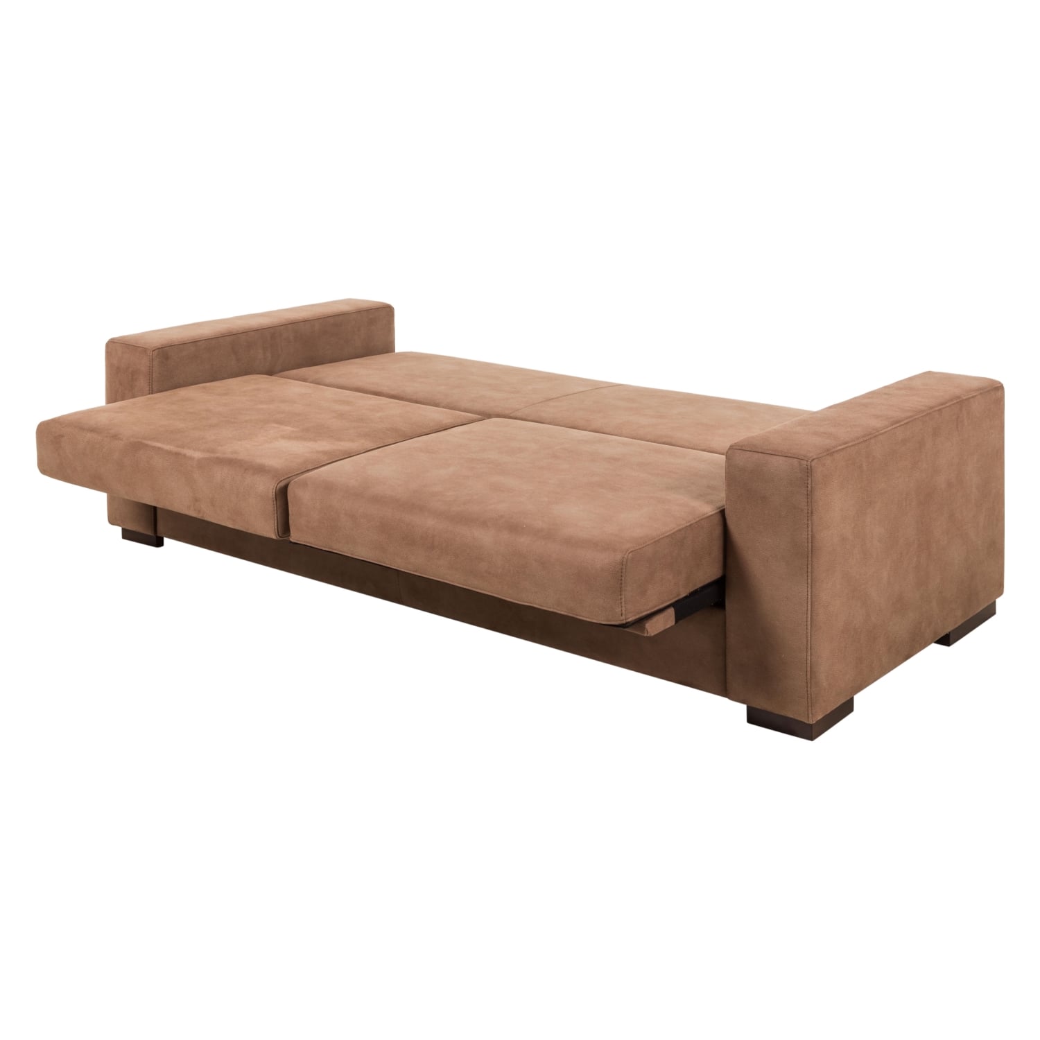 NEWPA KAHVE NUBUK ÜÇLÜ YATAKLI KANEPE