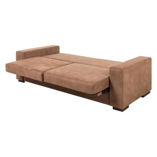  NEWPA KAHVE NUBUK ÜÇLÜ YATAKLI KANEPE