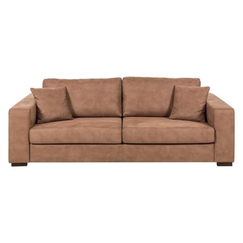  NEWPA KAHVE NUBUK ÜÇLÜ YATAKLI KANEPE