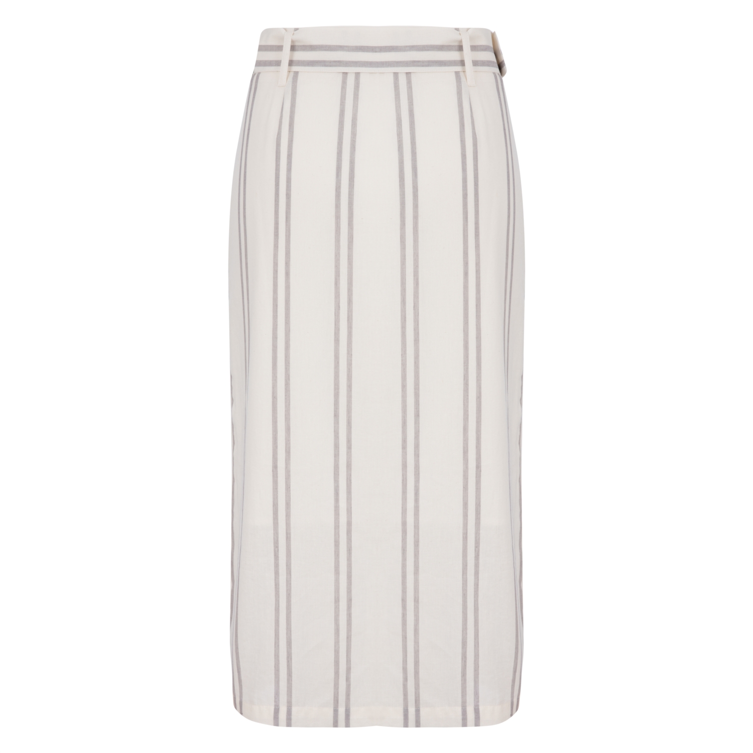 PAMUK KETEN ÇİZGİLİ MİDİ ETEK