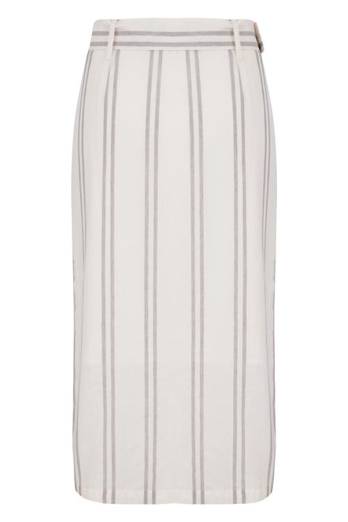  PAMUK KETEN ÇİZGİLİ MİDİ ETEK