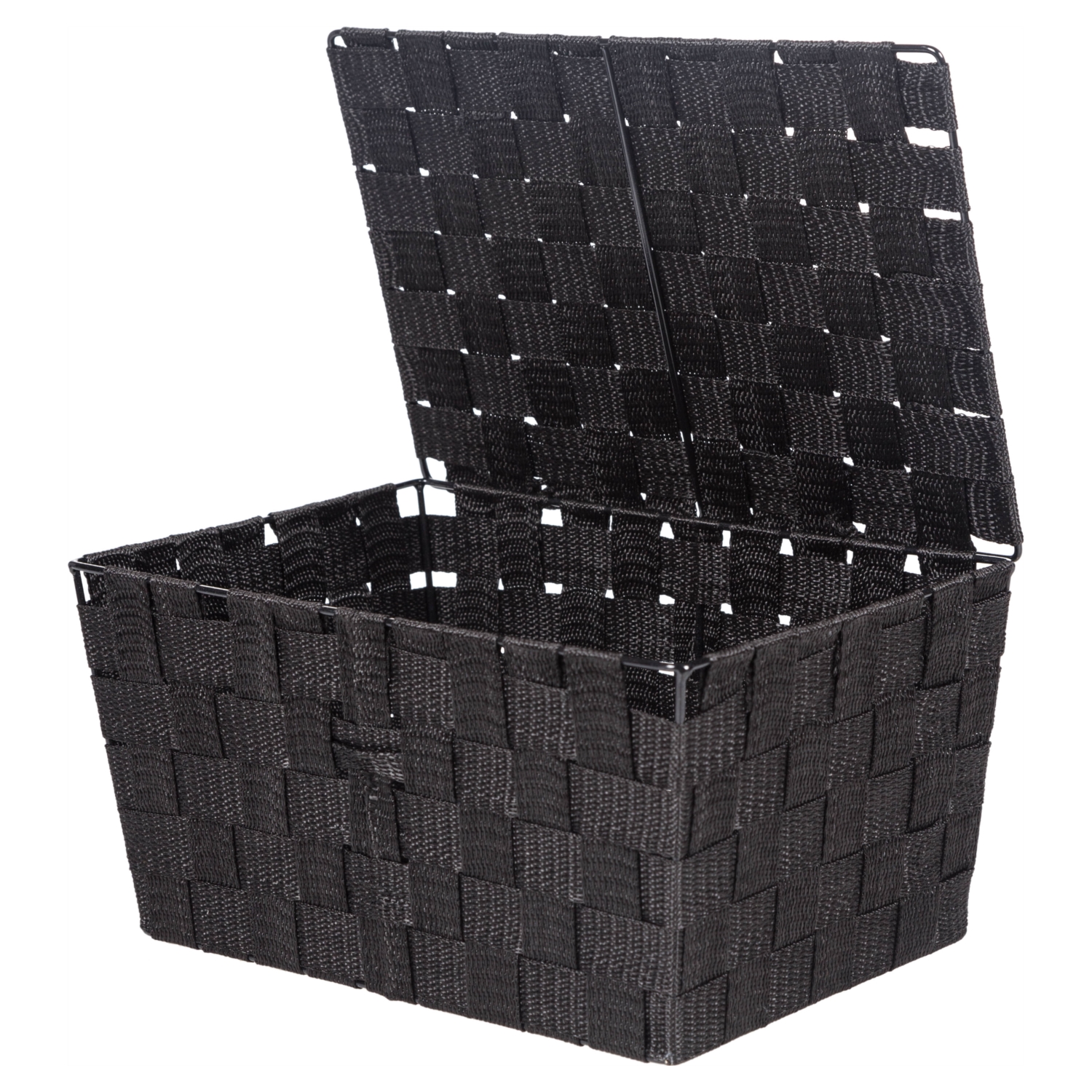 ORGANİZER KAPAKLI SEPET SİYAH 30*20*15 CM