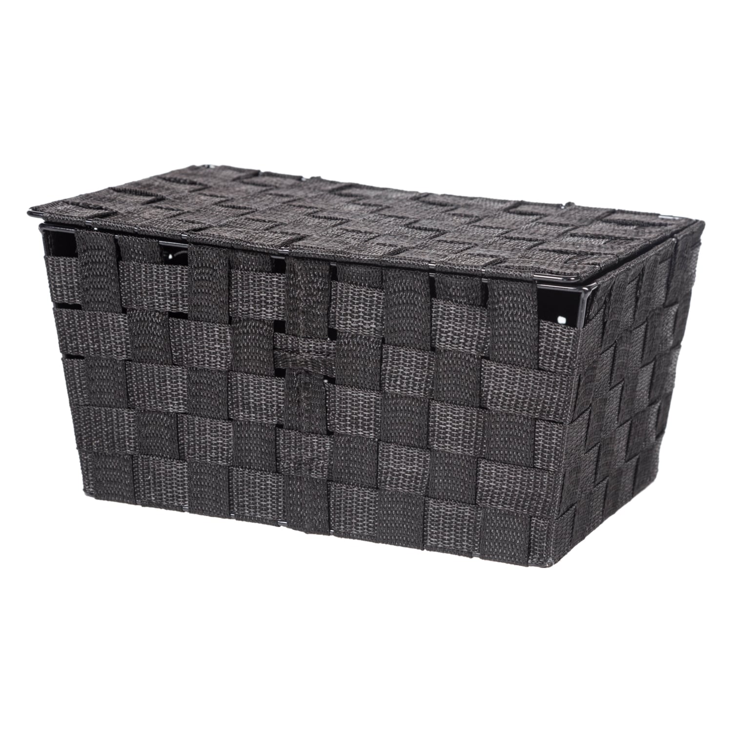 ORGANİZER KAPAKLI SEPET SİYAH 30*20*15 CM