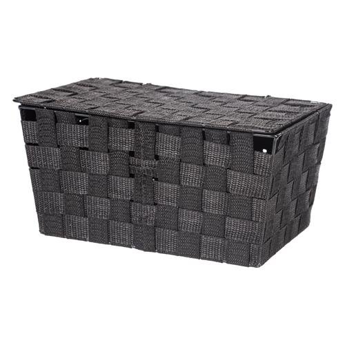  ORGANİZER KAPAKLI SEPET SİYAH 30*20*15 CM
