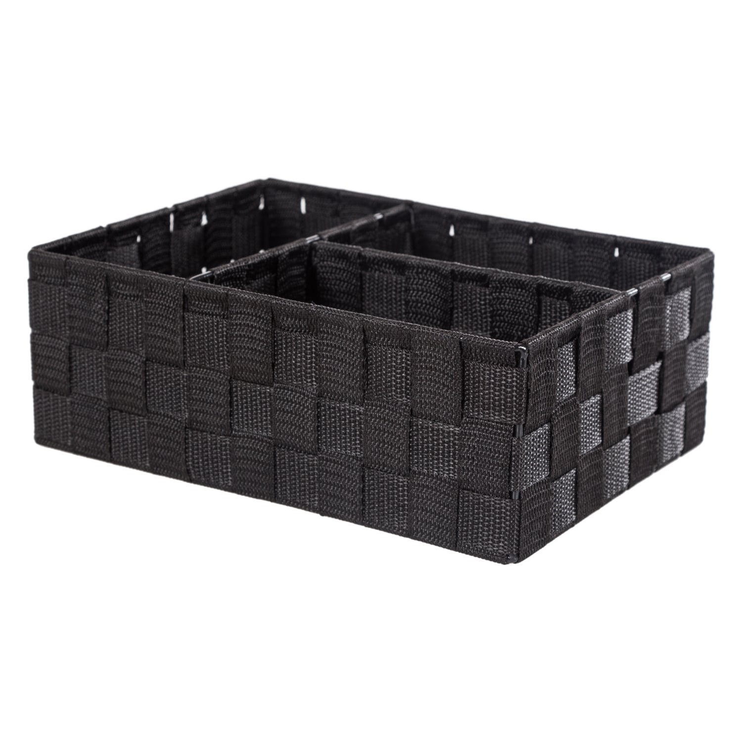 ORGANİZER 3 BÖLMELİ SEPET SİYAH 28*20*10 CM