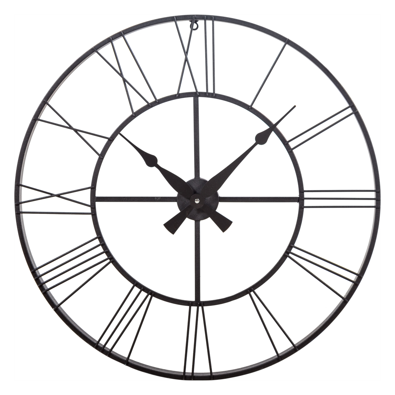 IRON DUVAR SAATİ MAT SİYAH 70 CM