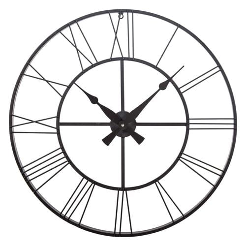  IRON DUVAR SAATİ MAT SİYAH 70 CM