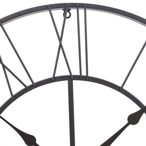  IRON DUVAR SAATİ MAT SİYAH 70 CM